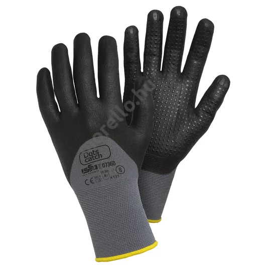 07360 Dots Catch nitrilbe mártott nylon precizíós kesztyű
