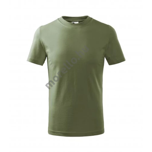 Basic póló gyerek khaki 134 cm/8 éves