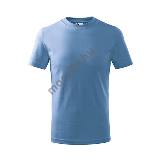 Basic póló gyerek égszínkék 110 cm/4 éves