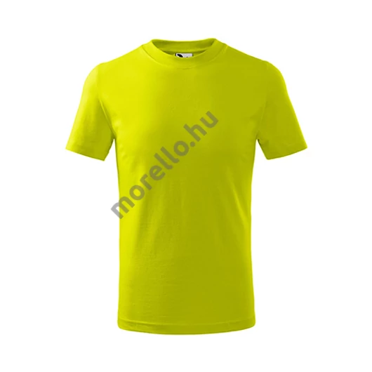 Basic póló gyerek lime 110 cm/4 éves