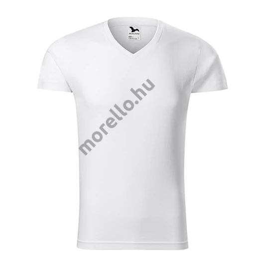 Slim Fit V-neck póló férfi fehér S
