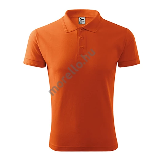 Pique Polo galléros póló férfi narancssárga 4XL