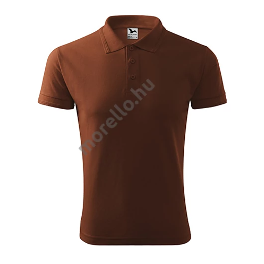 Pique Polo galléros póló férfi csokoládébarna 3XL