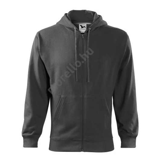 Trendy Zipper felső férfi acélszürke S