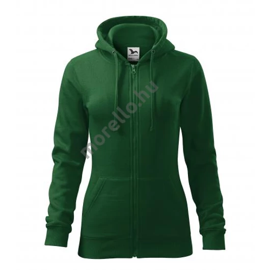 Trendy Zipper felső női üvegzöld XS