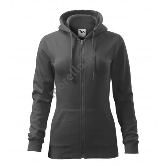 Trendy Zipper felső női acélszürke XS