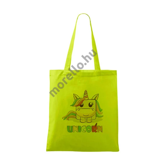 Unikornis bevásárlótáska unisex lime uni