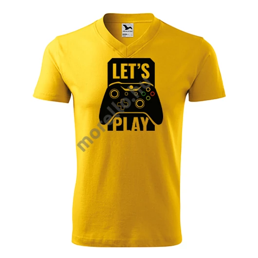 Lets play póló unisex sárga S