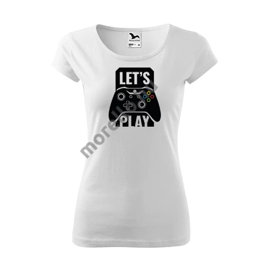 Lets play póló női fehér XS
