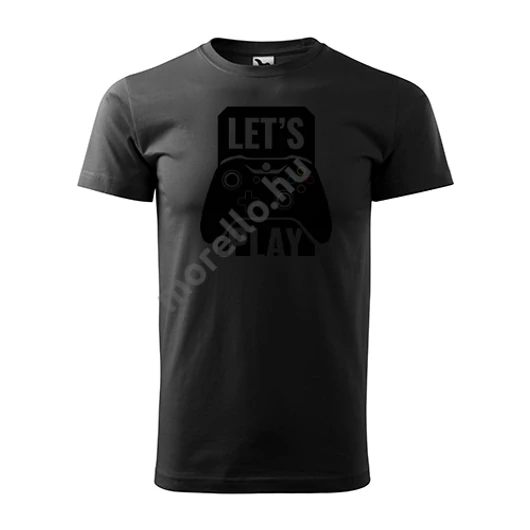 Lets play póló férfi fekete 5XL