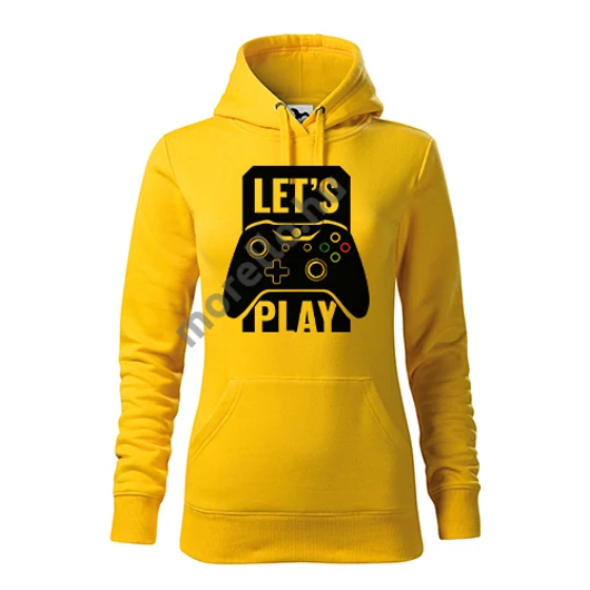 Lets play kapucnis pulóver női sárga S