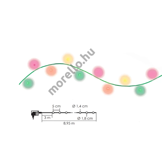 XMAS GÖMBFÜZÉR MINI 3m/120L*