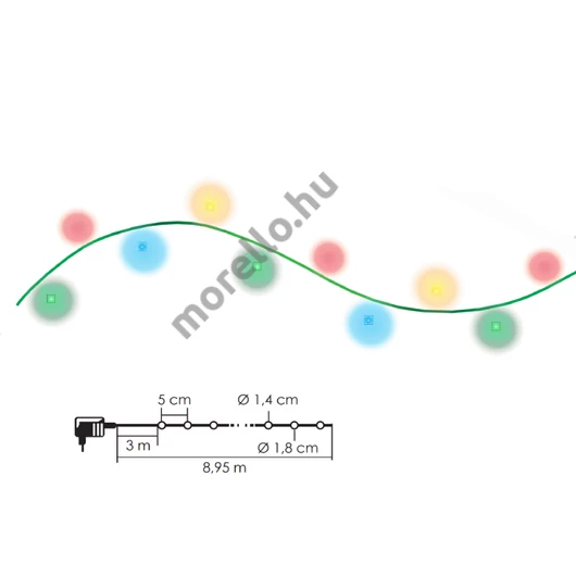 XMAS GÖMBFÜZÉR MINI 3m/120L*