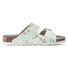 Kép 2/3 - BIRKENSTOCK Arizona Birko-Flor ESD munkavédelmi papucs, szűkített, türkiz/virág 35