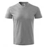 Kép 1/5 - V-neck póló unisex sötétszürke melírozott S