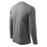 Kép 4/5 - Long Sleeve póló unisex sötétszürke melírozott 3XL