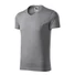Kép 3/3 - Slim Fit V-neck póló férfi sötétszürke melírozott S